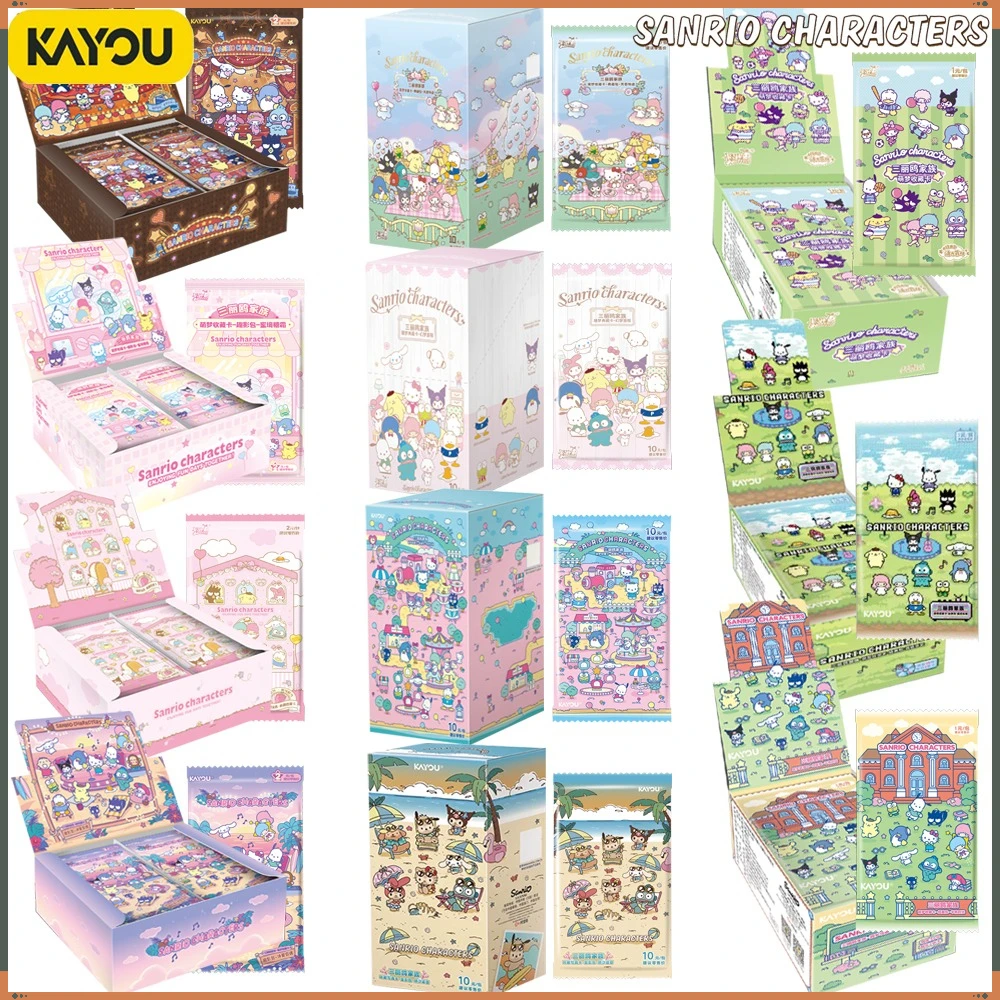Kayou Official Sanrio Characters Collection Cards Cartoon Q-version Cute Star Anime Fun Trendy Peripheral Cards Booster Box Gift