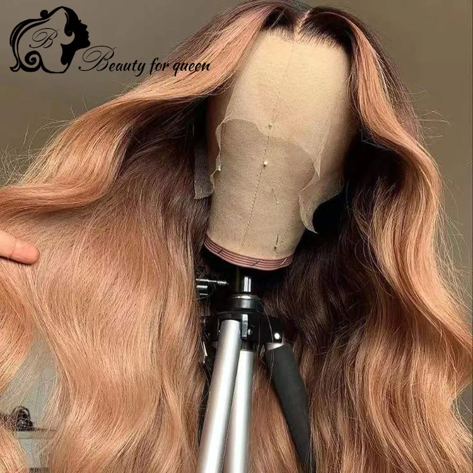 

26-дюймовые цветные 13x4 HD кружевные фронтальные парики с подсветкой оранжевый черный бразильский парик из человеческих волос косплей предварительно сорванный для женщин