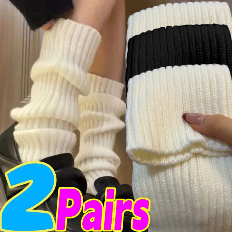 2/1pairs 40/50/70CM Über Knie Japanische JK Uniform Beinlinge Koreanische Lolita Socken mädchen Pile Up Socken Fuß Erwärmung Abdeckung