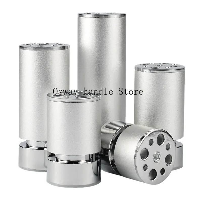 

4PCS Adjustable Furniture Feet Cylindric Aluminum Leveling Table Leg Bed Beam Support Column Furniture Heightening Feet Sofa Leg
