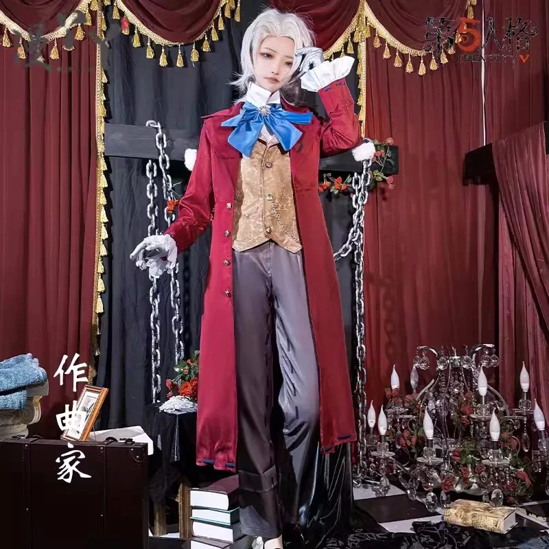 

Game Identity V Frederick Kreiburg Cosplay Costume New Survivor Composer Men Women Role Play Clothing Party Suit Stock