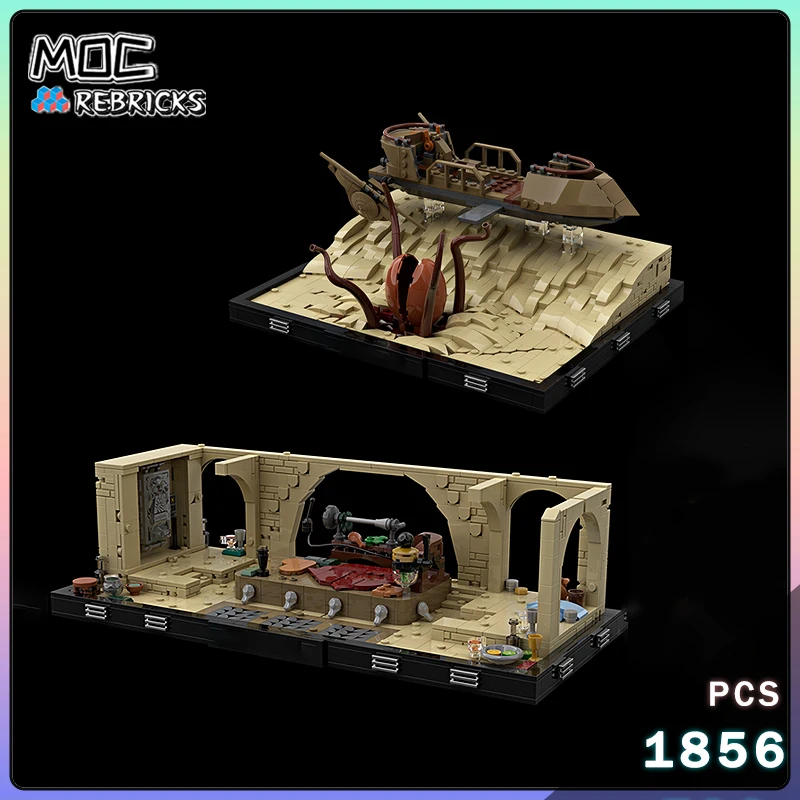 

MOC Jabba's Throne Room Desert Skiff Diorama Modular Building Blocks DIY Model Technology Bricks Puzzle Boy Toys Xmas Gifts