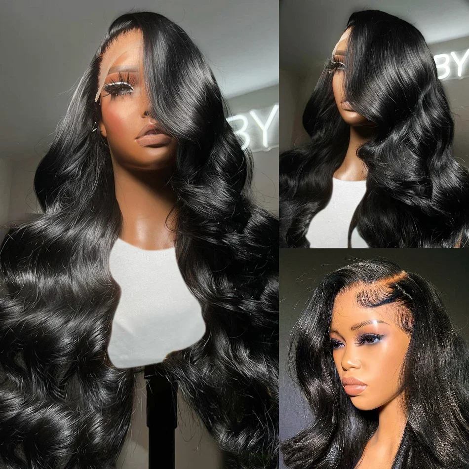 HD Transparent 13x6 Body Wave Lace Front Human Hair Wigs Brazilian 30 inch Wear Go Glueless Wig 13x4 Lace Frontal Wigs For Women