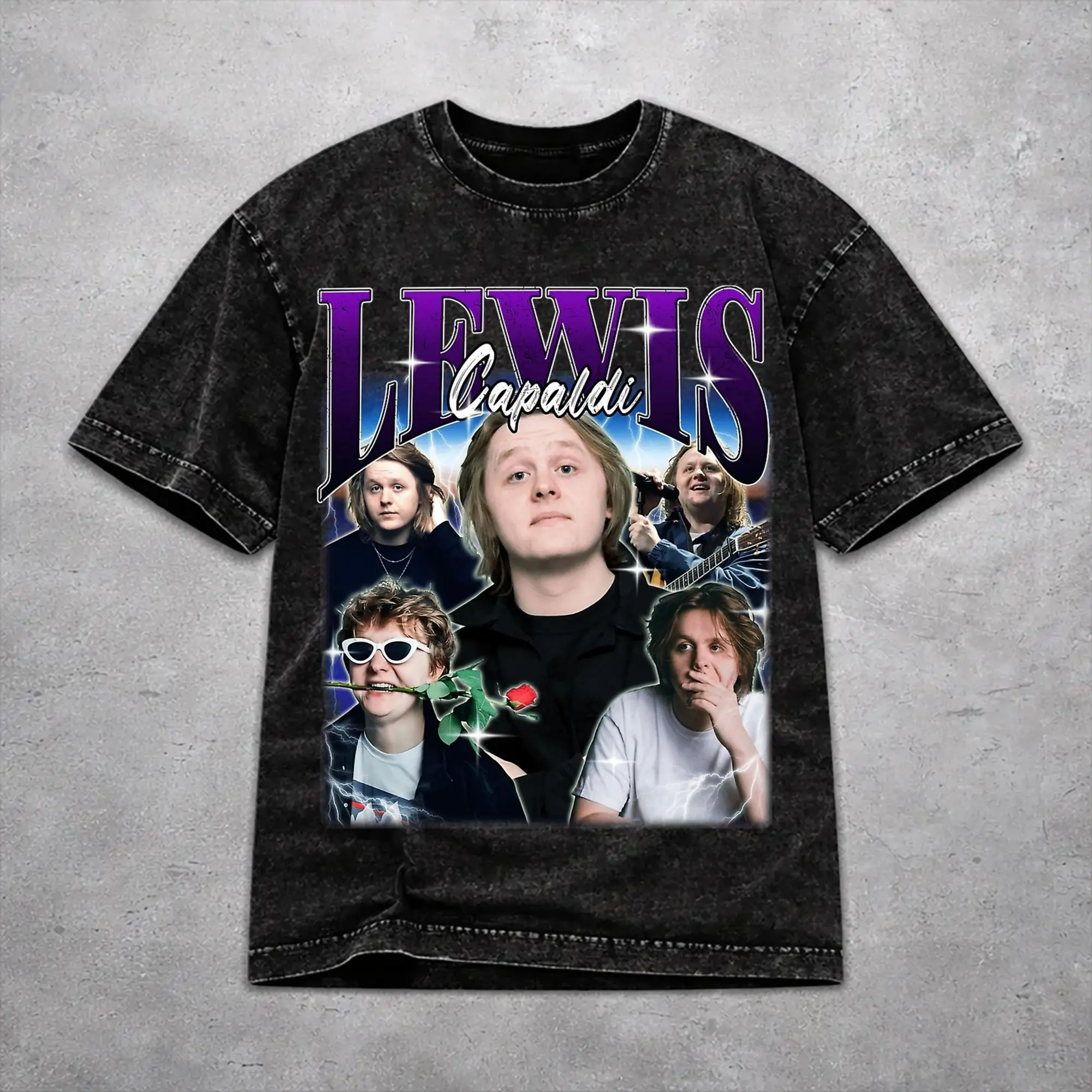 Men Women Lewis Capaldi Tour 2026 Shirt Printed Washed Cotton  Novelty Outfit Tees