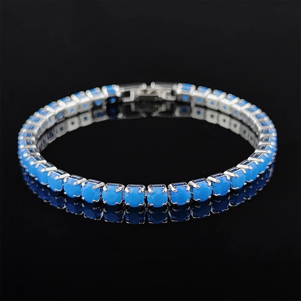 2024 New Arrival Luxury Round chalchite color on hand Bracelet Bangle For Women Anniversary Gift Jewelry Bulk Sell S5785