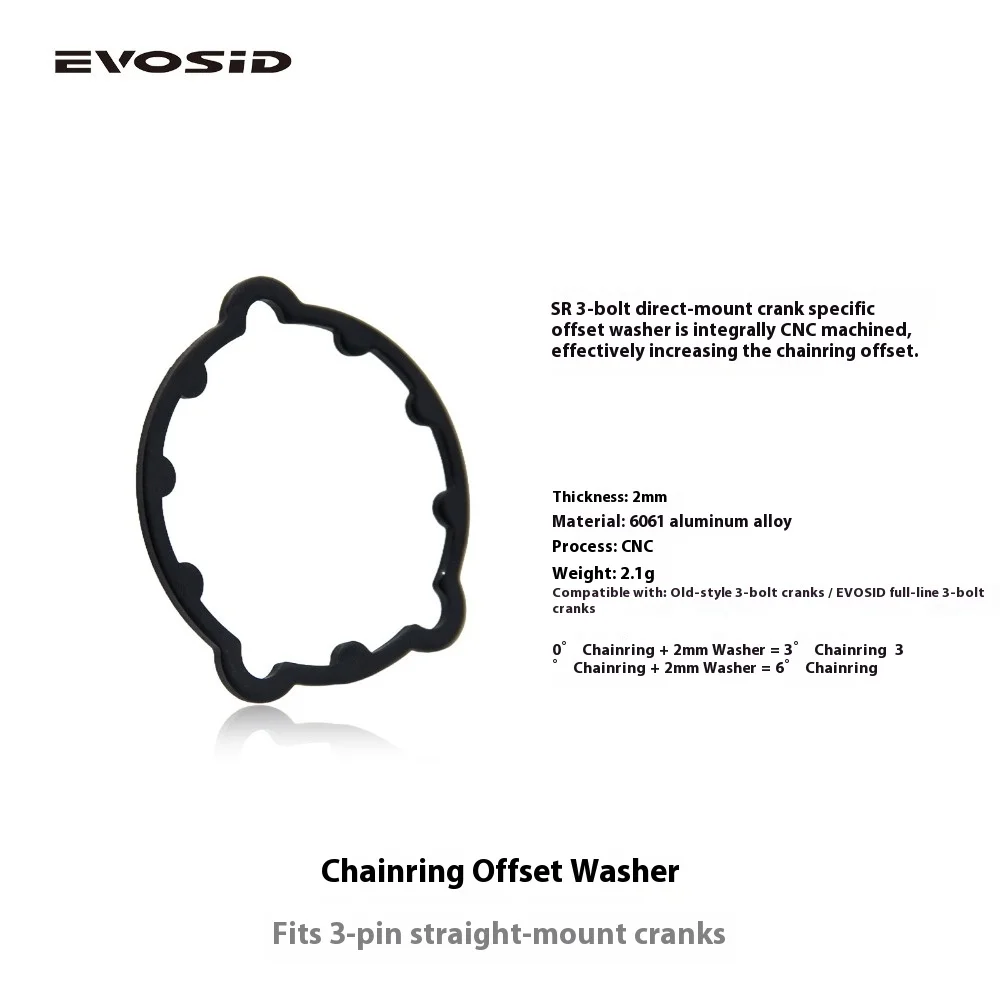 

Bike Chainring Washer for Gx Nx Sx 2mm Plastic Chainwheel Spacers for Mountain Road Bicycle Cycling Replacement Accessories