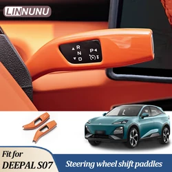 Linnunu Fit for Deepal S07 L07 Sl03 Car Accessories Steering Wheel Trim Gear Shift Paddle Trim Cover Car Interior Accessories Wiper Lever Trim Car Protective Cover Gear Shift Frame Trim