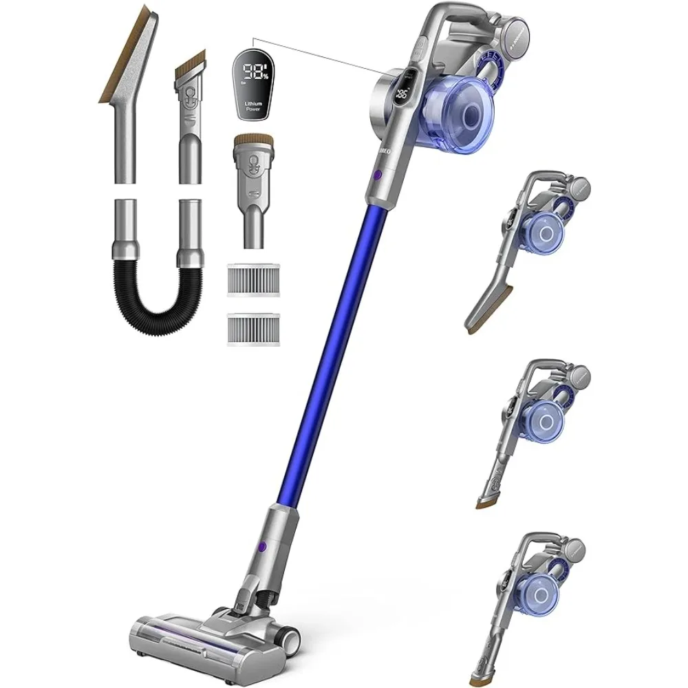 Dreo Cordless Vacuum Cleaner, 25kPa 550W Strong Suction, 3000mAh Detachable Battery, Up to 60 Mins