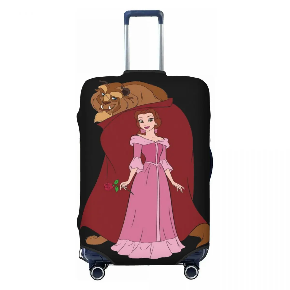 

Custom Beauty And The Beast Movie Travel Luggage Cover Elastic Suitcase Cover Protector Fit 18-32 Inch