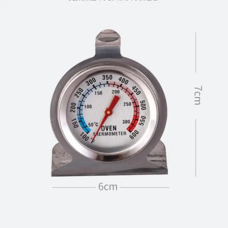 1Pcs Kitchen Tools 300°C Stainless Oven Thermograph Mini Dial Stand Up Temperature Meter BBQ Thermograph Household Oven Cookware