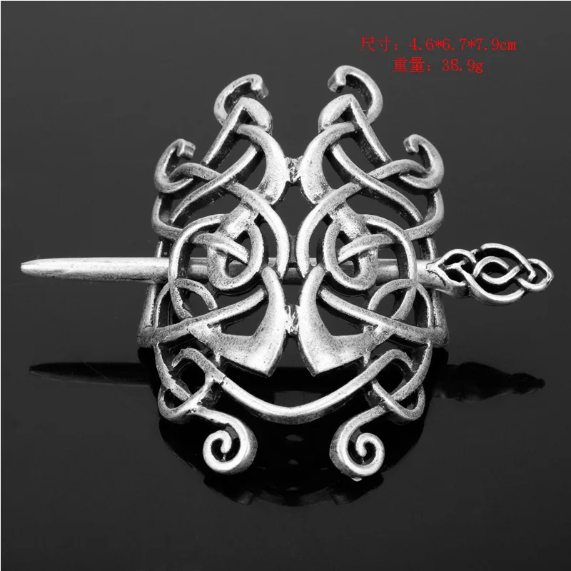 European and American Viking Retro Hairpin, Celtic Metal Knot Crown Hairpin, Hairpin Rod, Girl's Birthday Gift