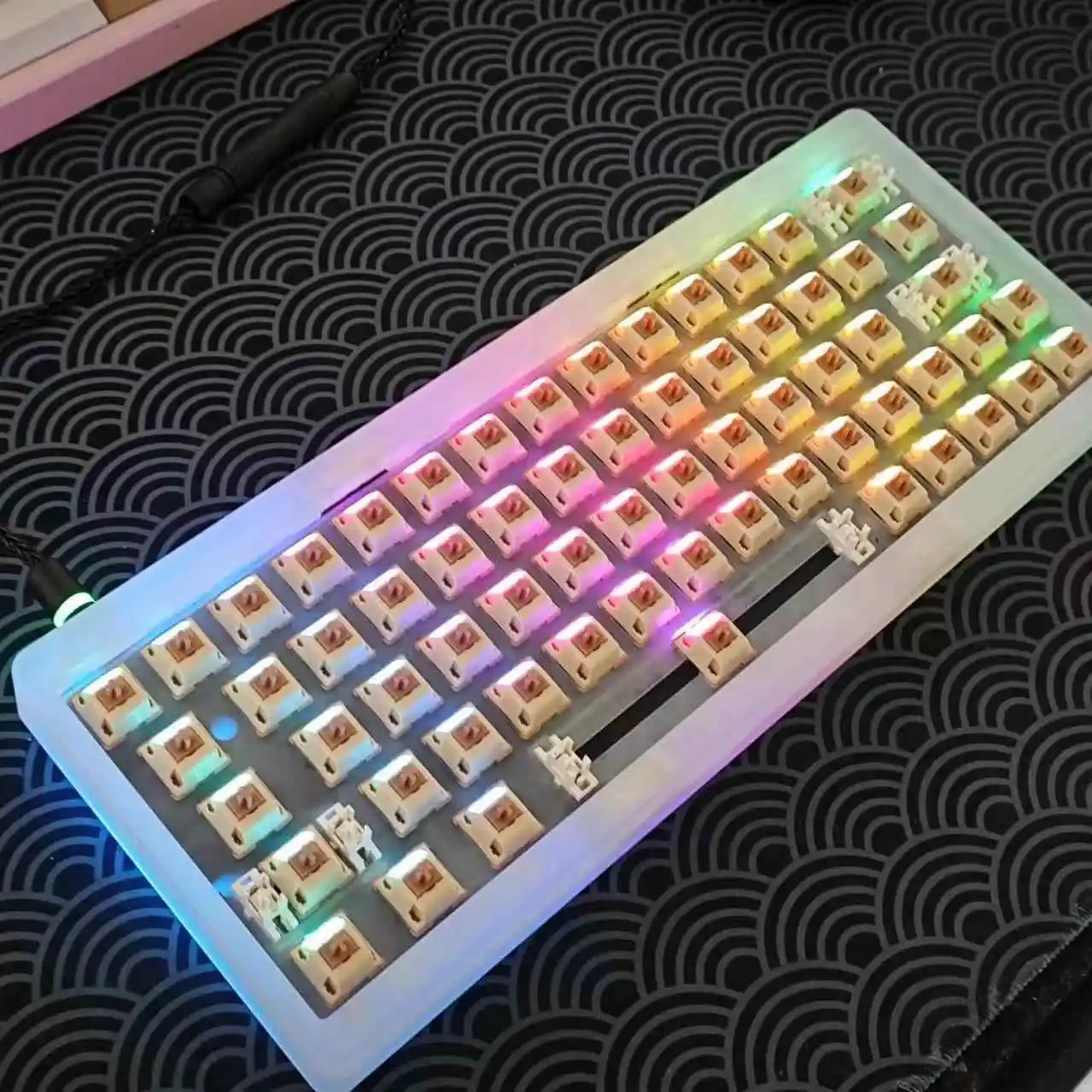 RULE60v3 Mechanical Keyboard Accessories Positioning Plate Sound Kit Battery Single Top Case for Mechanical Keyboard Accessories