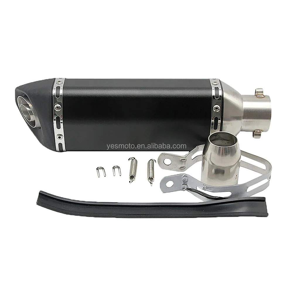 alone Hot Sale Very Durable Black Exhaust Muffler With Removable for 125CC-600CC Motorcycle Scooter