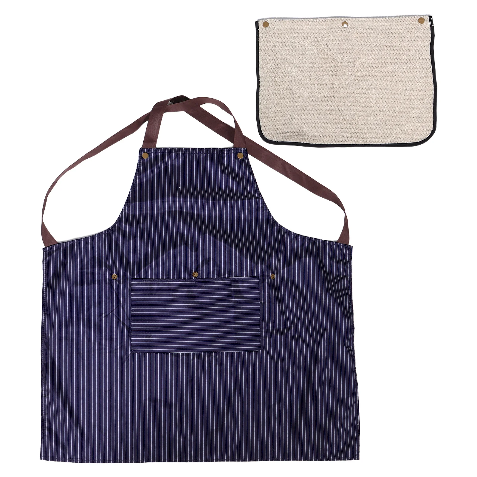 

Waterproof Long Apron Full Coverage Detachable Towel Large Pockets Kitchen Chef Apron Baking Grilling Bbq Cleaning Gardening