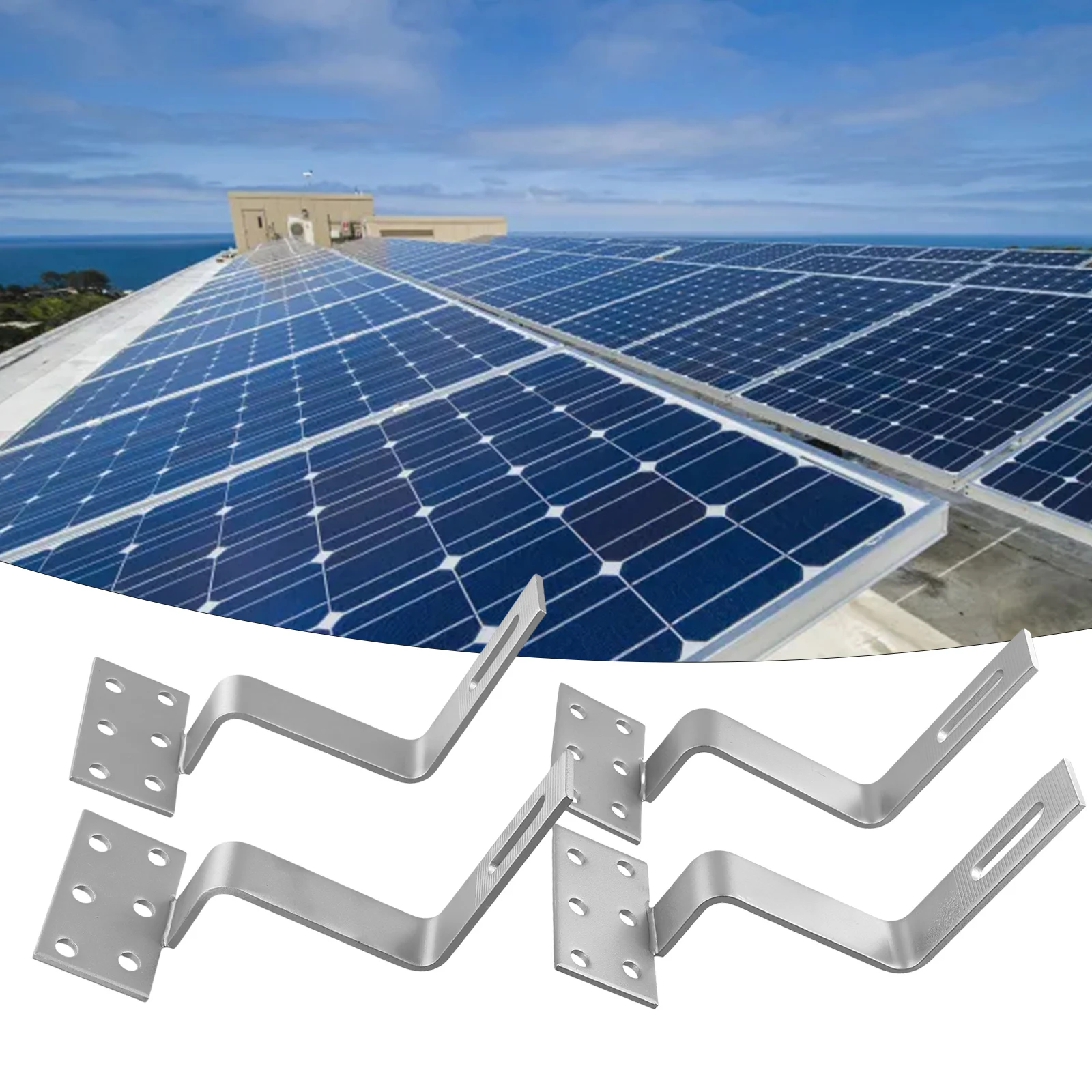 Solar Hook Solar Panel Bracket 9X15.5X16.1cm Photovoltaic Holder Solar Clamp Stainless Steel Solar Panel Roof Hook