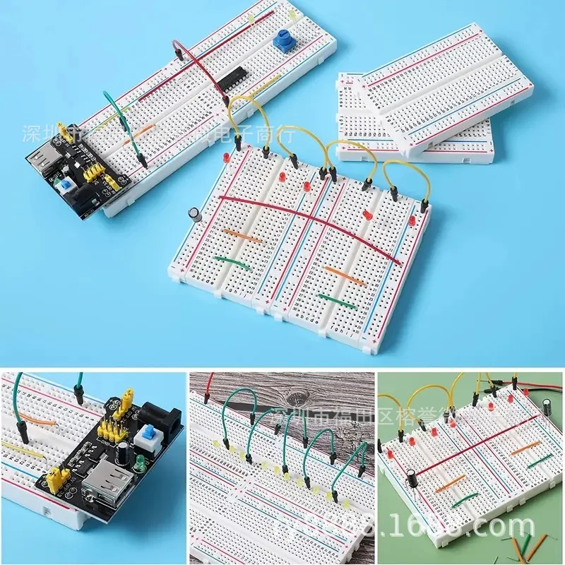 3PCS Bread Board Suit MB-102 830Hole Bread Board 400Hole Bread Board Splicing Solderless Bread Board