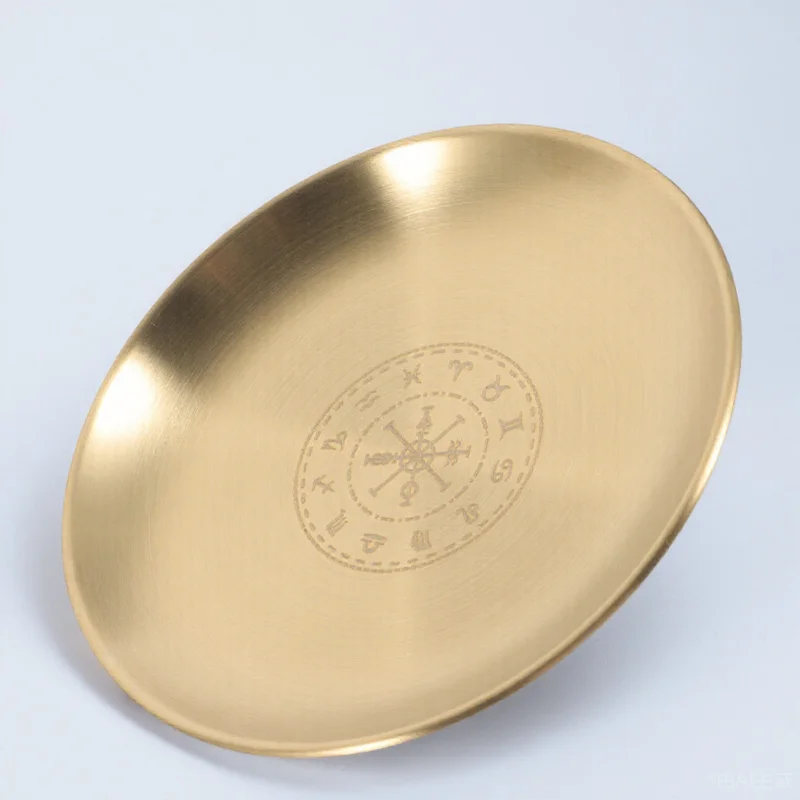 

Пятиконечная звезда, золотая тарелка, поднос для ведьмы, металлическая тарелка для ювелирных изделий, небольшой держатель для брелоков для ключей, кольца, конфетная тумбочка для прихожей