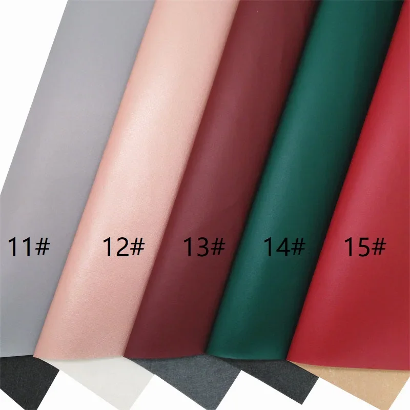 0.6MM Thin Nappa Faux Leather Fabric sheets Woven Backing Smooth Synthetic Leather  for Buttons Bows DIY Craft 8.2\