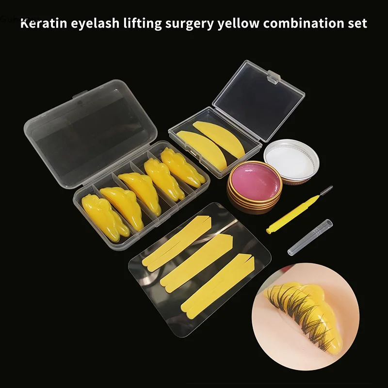 

5 шт./компл., силиконовые кератиновые подушечки для завивки ресниц, полоска с кистью для ресниц и комбинированным клеем, аксессуары для ресниц, инструмент для макияжа