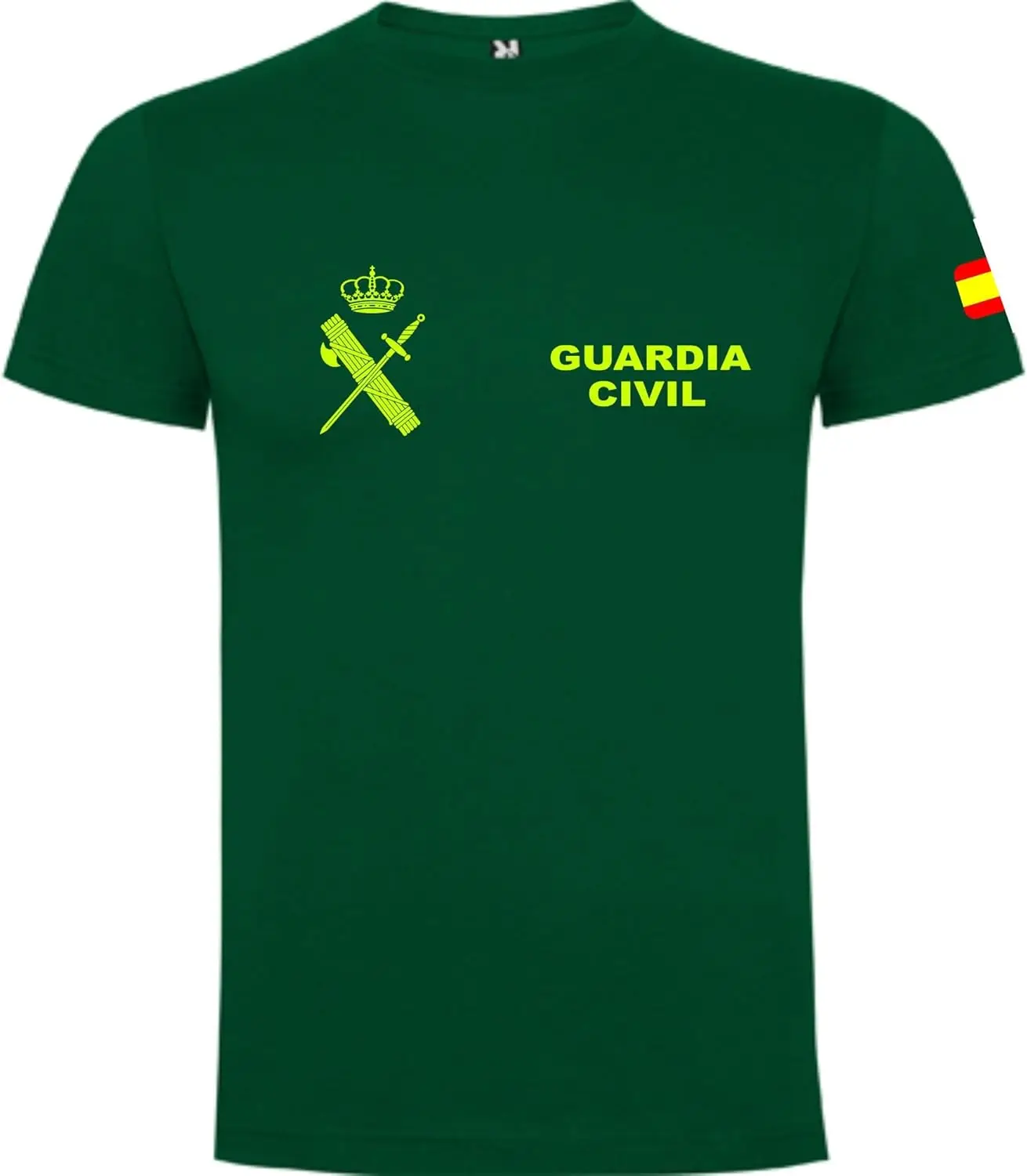 Camiseta España Guardia Civil Men Short Sleeve Casual 100% Cotton Shirt