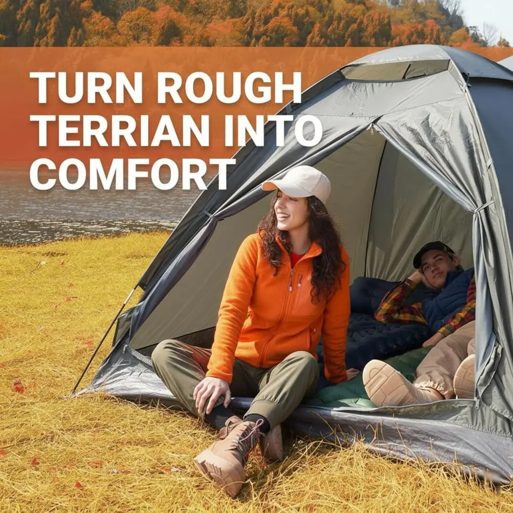 Colchão Inflável para Camping, Ultraleve e Compacto, com Travesseiro Embutido de 6,3 polegadas e Bomba de Pé para Caminhadas