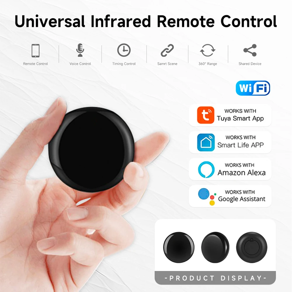 Tuya WiFi Smart IR Universal Remote Control Smart Life APP Replace TV DVD AUD AC Remote Works with Alexa Google Home