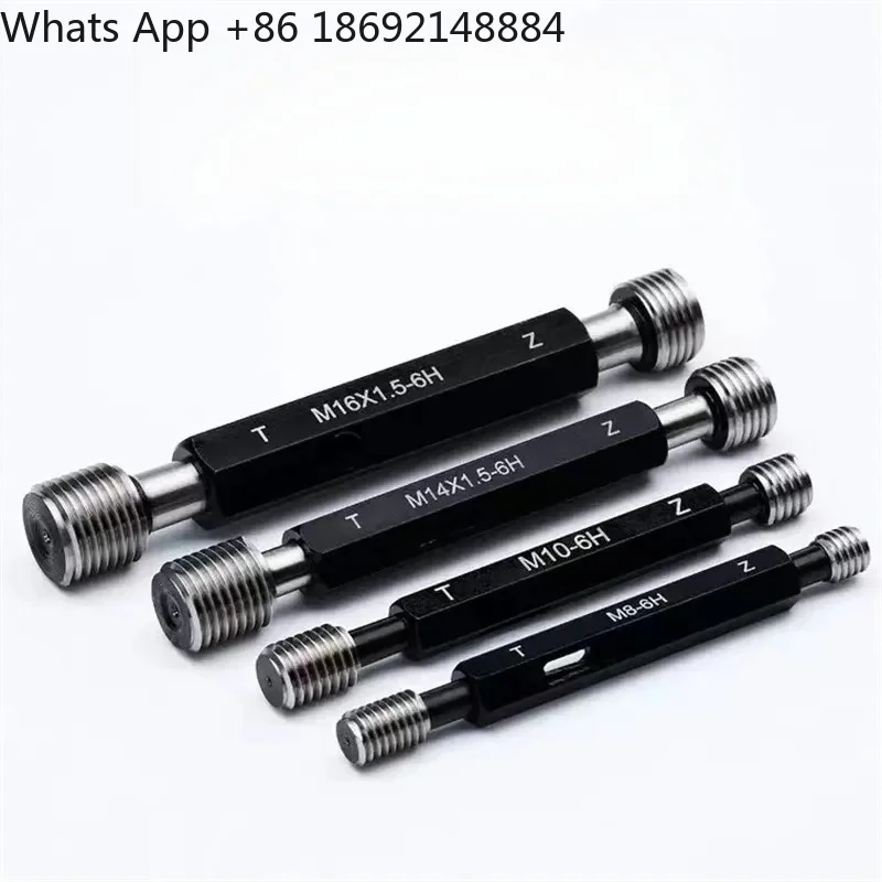 Metric Thread Plug Gauge for M4 M5 M6 M8 M10 M12 Fine Pitch External Threads 6H Class Pass Stop Tooth Gauge