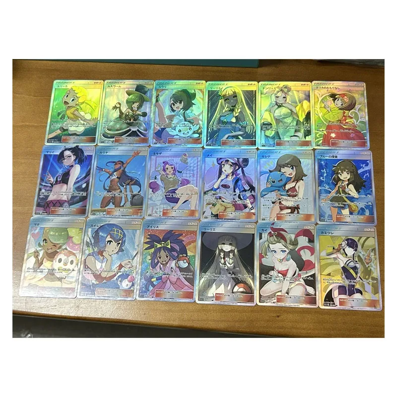 18PC/Set Anime Goddess Story DIY ACG Dawn Misty Boy Battle Game Toys Laser Collectible Card Christmas Birthday Gift