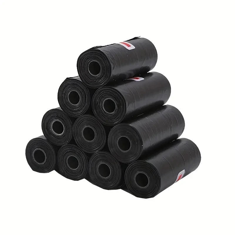 10 rolls/150 pieces Pet Leak-Proof Dog Poop Bags Biodegradable Disposable Eco-Friendly Puppy Unscented Outdoor Clean Replaceme