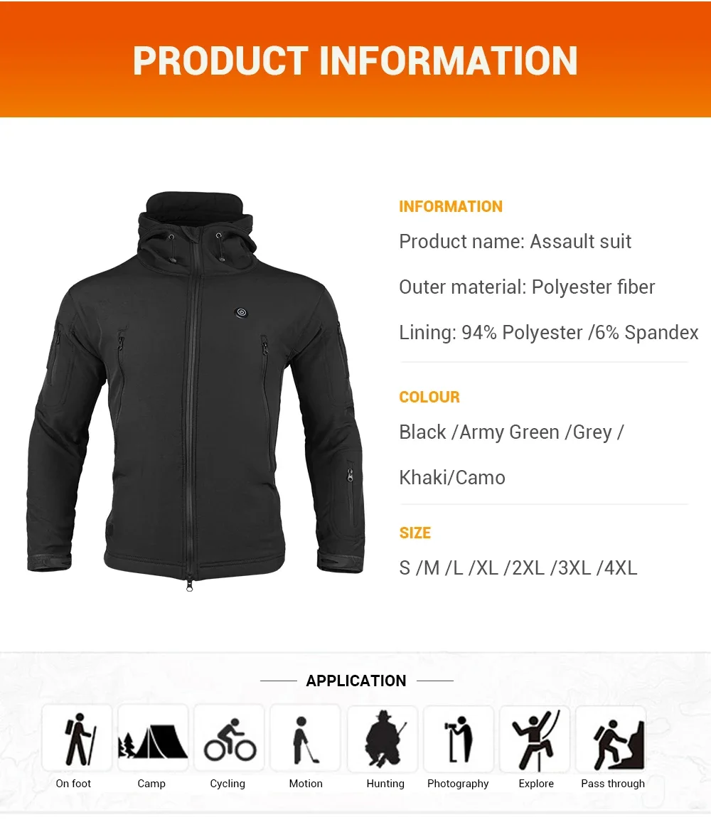 7-zone USB heating jacket for men's and women's waterproof winter warm electric washing jacket for warmth men's winter jacket 16 Sdbaccaee7a3a4e43a8f9efab633f8490T