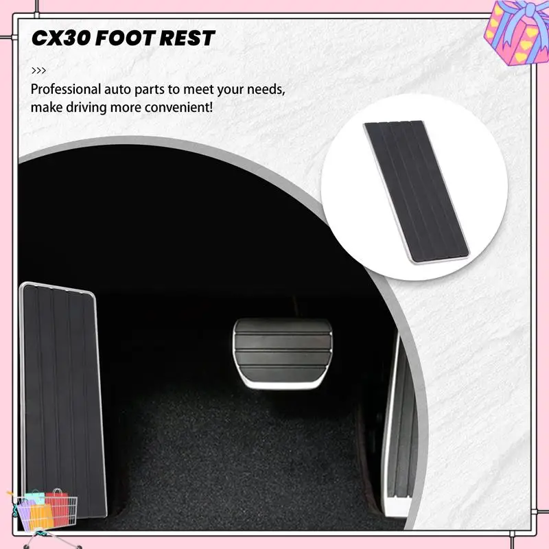 

A77T-Auto Aluminium Footrest Left Foot Rest Pedal Cover Trim Fit For Mazda CX30 CX-30 2020 2021