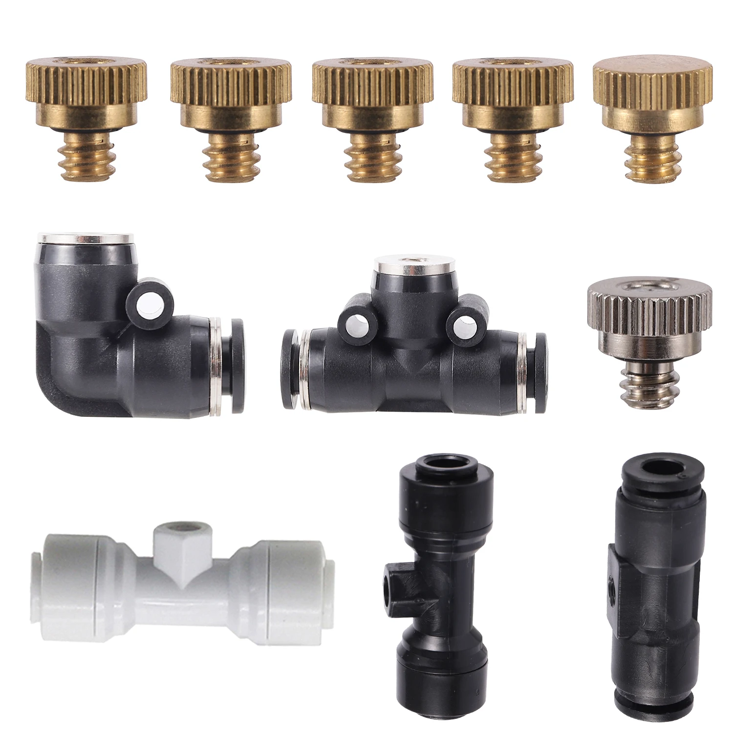 10Pcs Metal Misting Nozzle 1/4