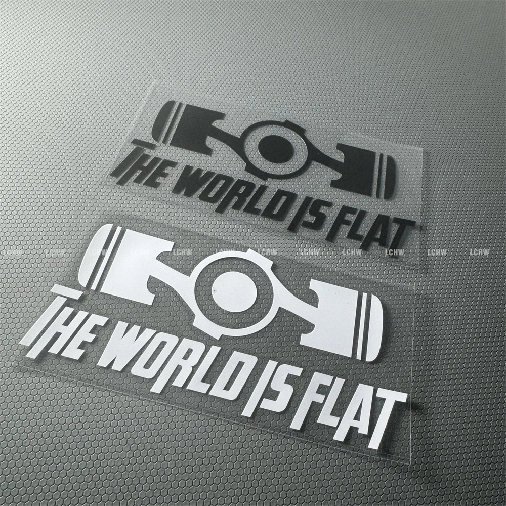The World is Flat Sticker Car Styling Helmet Bike Laptop Auto Scraches Cover Cycling Decal Tape Holographic