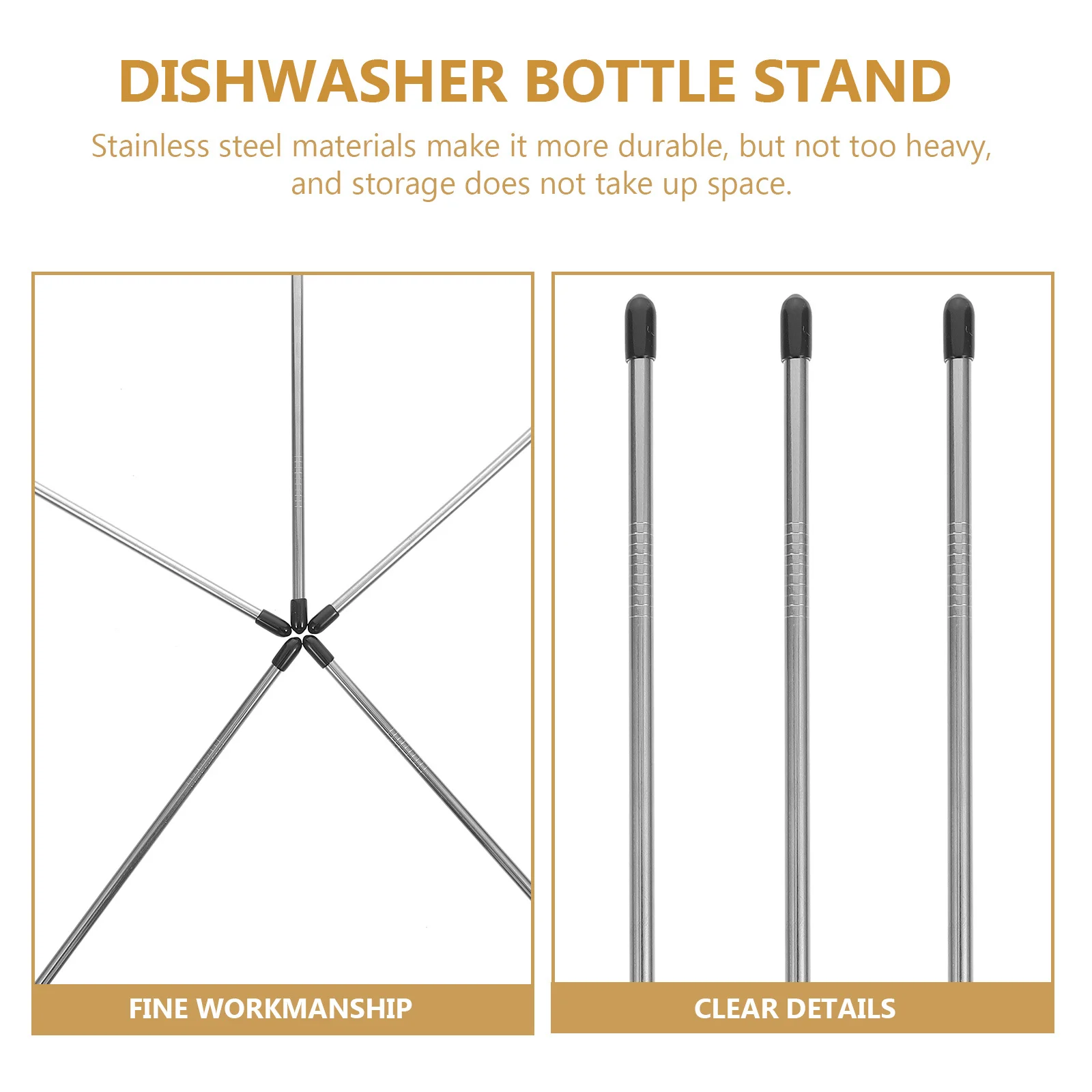 

5 шт., держатель для бутылки с водой из нержавеющей стали, сливная полка, эффективный органайзер для стола и кухонной сушилки для бутылок