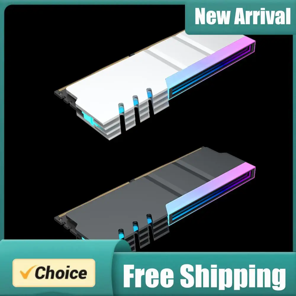 

Memory Module Heatsink DDR4 DDR5 Ram Cooling Heat Sink 5V 3PIN ARGB AURA Sync Aluminum Alloy Heat-resistance for Computer