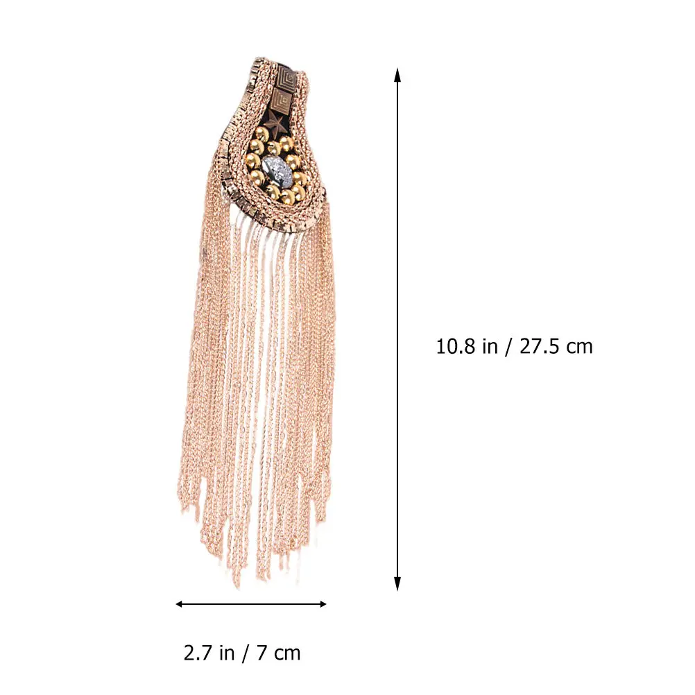 2Pcs Shoulder Decor Brooch For Suit Jacket Decoration Winter Jacket Accessories Exquisite Tassel Epaulets Boards