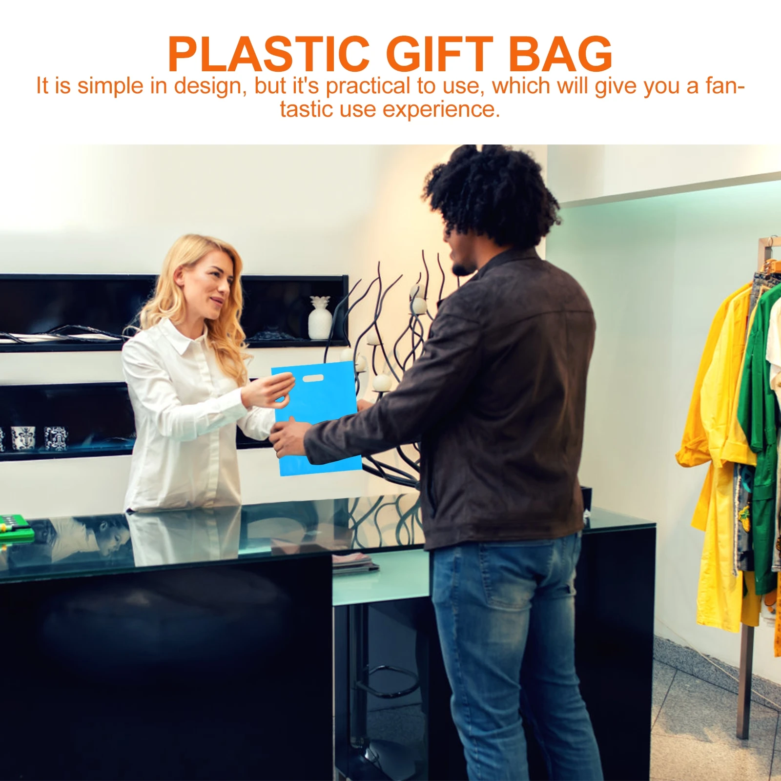 

100Pcs Plastic Bags Foldable Storage Pouches Eco Friendly Boutique Bags With H les Reusable Grocery Sack Gift Bag H made Bulk