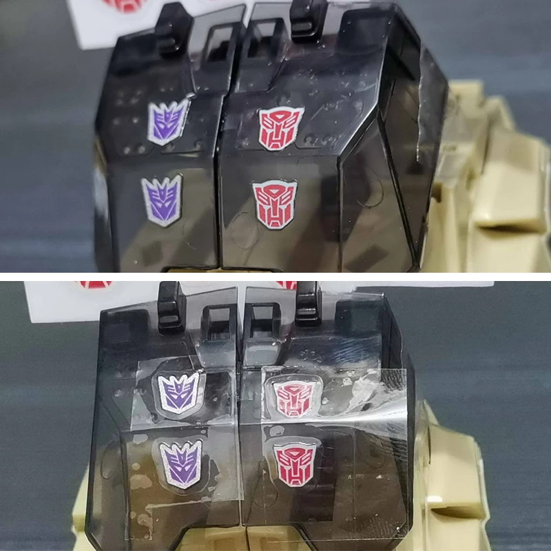 UV transfer Stickers Anime Transformation Toys Decepticons AutobotsSymbol Decal Custom DIY Sticker Scene Accessories Decoration