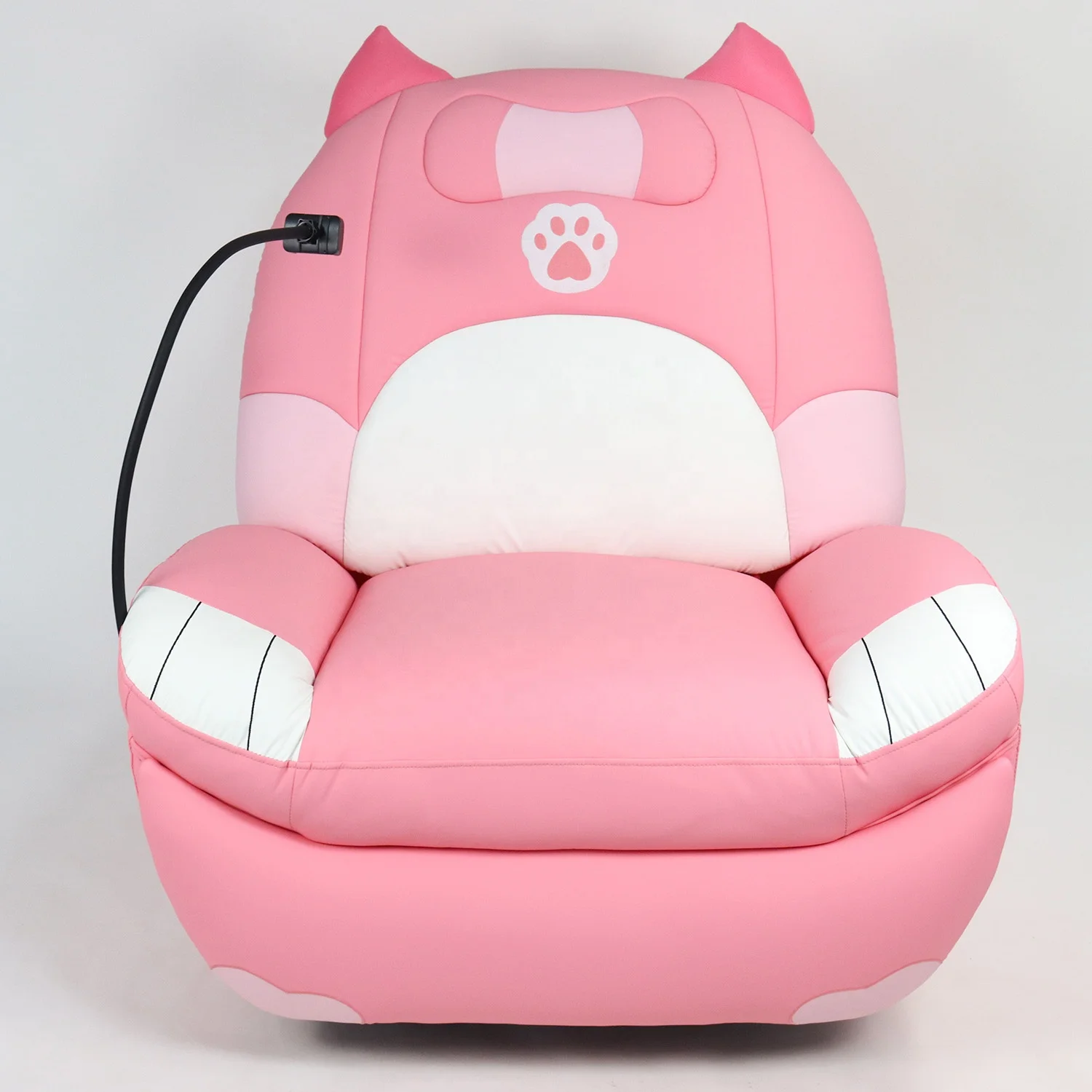 new Sleeping Gaming Sofa With Phone Holder Kitty Design Leisure Style Reclining Seat Lazy Sofa Electric Footrest USB Charging