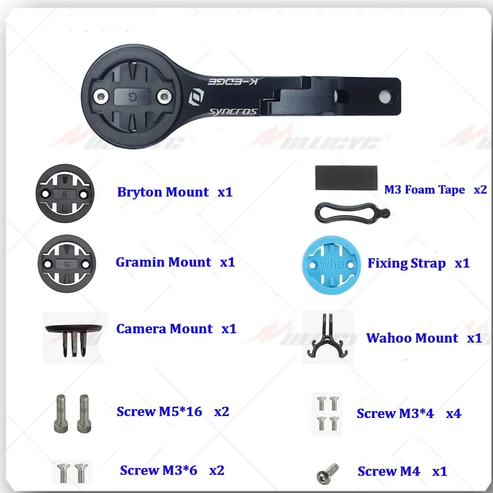 SYNCROS ADDICT RC Manubrio integrato Supporto per computer GPS/Garmin/Bryton/Wahoo Staffa di montaggio CRESTON IC SL