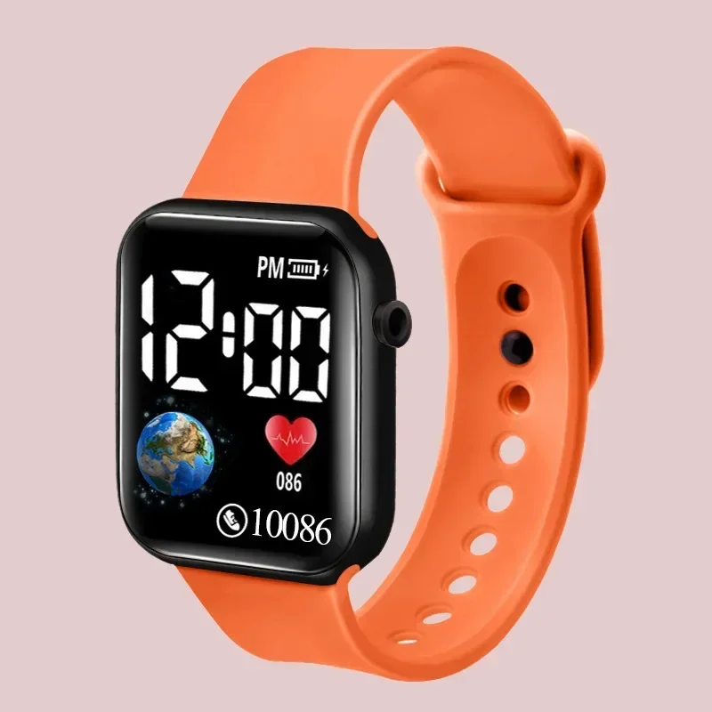 Led Digital Display Waterproof Electronic Watch Smart Watch Sport Fitness Led Digital Display Children Watch Children Universal