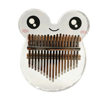 17 Keys Mini Kalimba Rainbow Transparent Heart Crystal Kalimba Acrylic Thumb Piano Acoustic Finger Piano Music Instrument