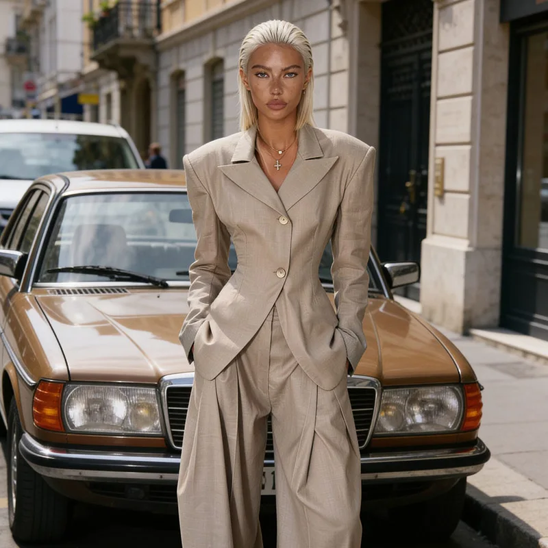 Elegant And Sophisticated Women's Suit, 2026 Autumn. New Model, Waist-cinching Slimming Design, Fashionable And Multifunctional