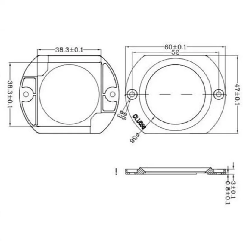 10 Stück/Lot Chip-Halter COB LED Montagehalterung 13x13mm/19x19mm/28x28mm/38x38mm für 11mm/17mm/23mm Leuchtdurchmesser Licht – Detail 5