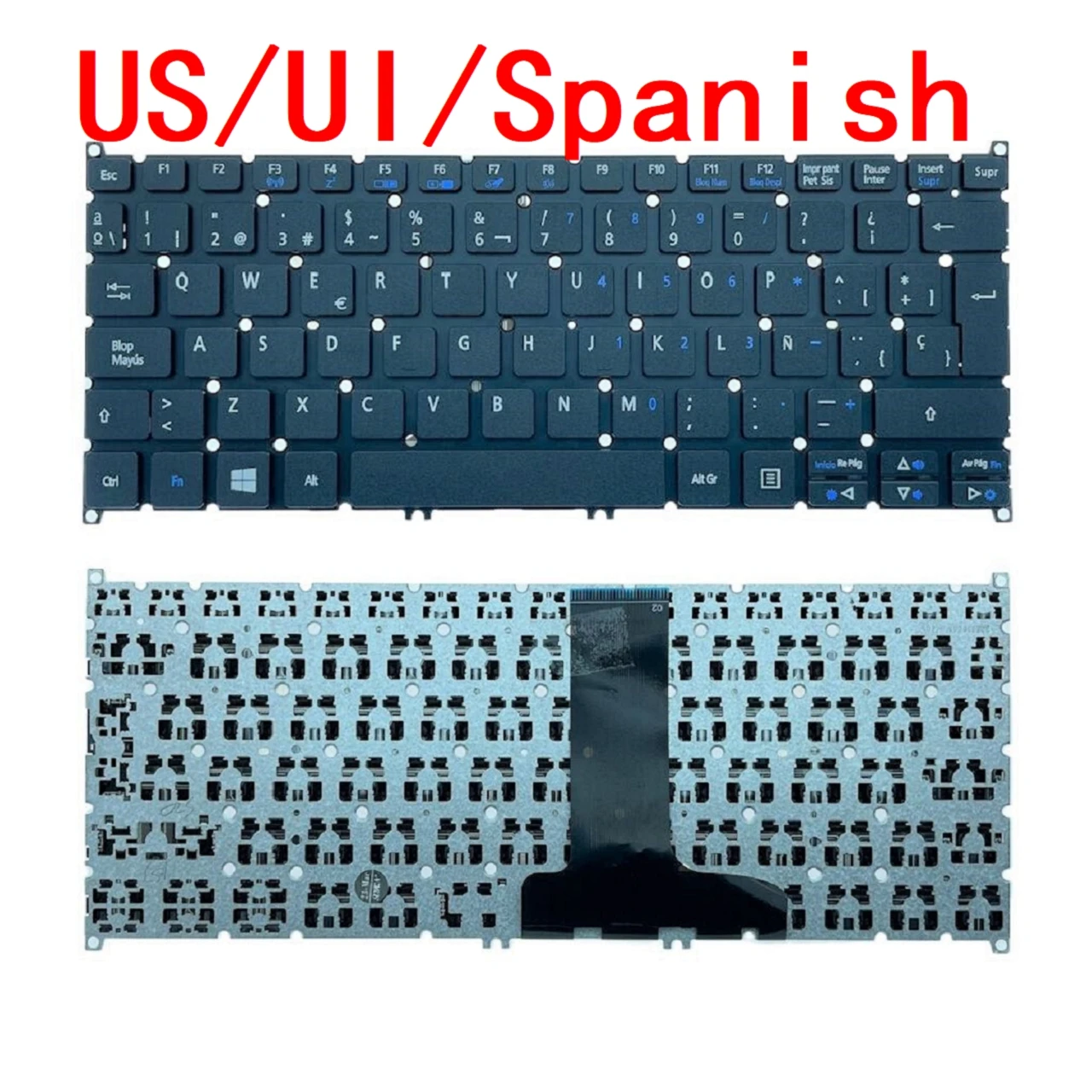 

New US UI Spanish Laptop Keyboard For Acer Aspire ES ES1-132 A311-31 ES1-132-C37M C9N8 NKI11130C6 ENU Notebook PC Replacement