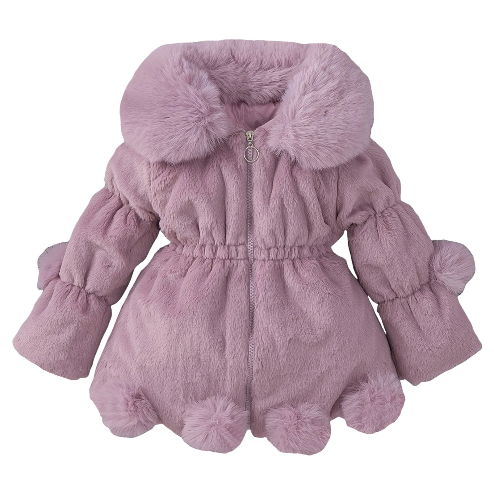 

Bubble Coat Kids Winter Warm Coats Jacket Clothes Outwear Overcoat Ear Hooded Faux Thicken Fleece Winter Essential for Girls