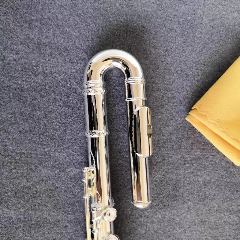 Flute Head Silver Plated Bent Head Nozzle Children Performance Blowing Flute Accessories  Professional Elbow Flute for Yamaha