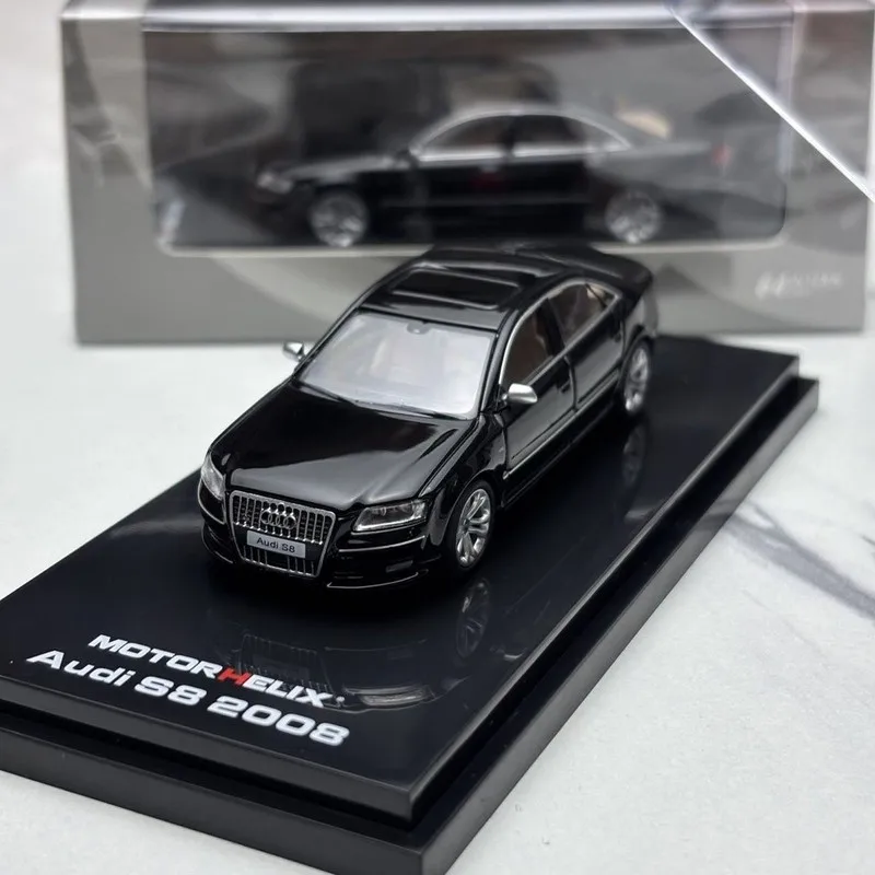Modèle de voiture miniature Motorhelix-MH 1/64 Audi S8 en alliage, jouet de collection pour garçons # peetyeee