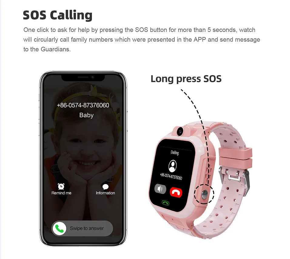 Children Smart Watch For Kids 4G Real Time Positioning Sim Card SOS Calling Waterproof 1 Week Standby HD Camera Footprint Track