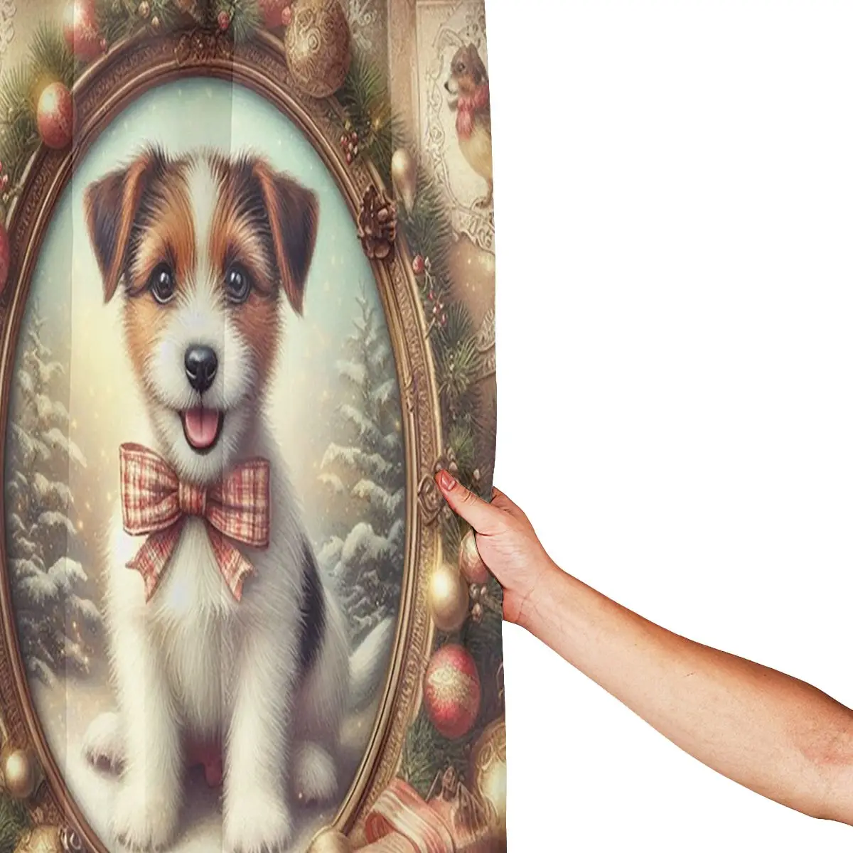 Terrier, Jack Russell Shower Curtain Bathroom Polyester Waterproof Bath Curtains with Hooks